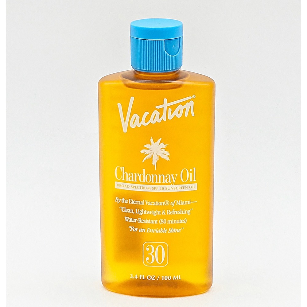 Vacation Chardonnay Oil Sunscreen SPF 30 3.4 oz Gold Glow Shine Broad Spectrum